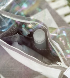 Kulturtasche, weiß/grau - meindaruma