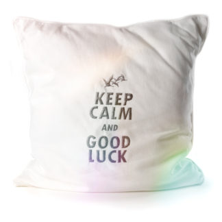 Kissen KEEP CALM AND GOOD LUCK 28x28cm - meindaruma