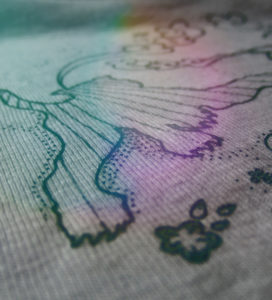 Macro-Aufnahme von Tiger-Aufdruck, Farbe: grey
